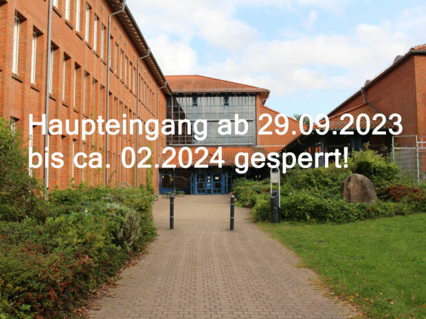 Umgestaltung des Haupteinganges der FHVD, Campus Altenholz – gesperrt ab 29. September 2023
